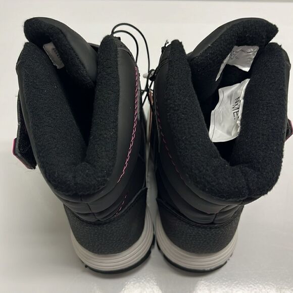 Wonder Nation Black White & Pink Skid Resistant Temperature Rated Winter Boots-8 - Picture 2 of 11